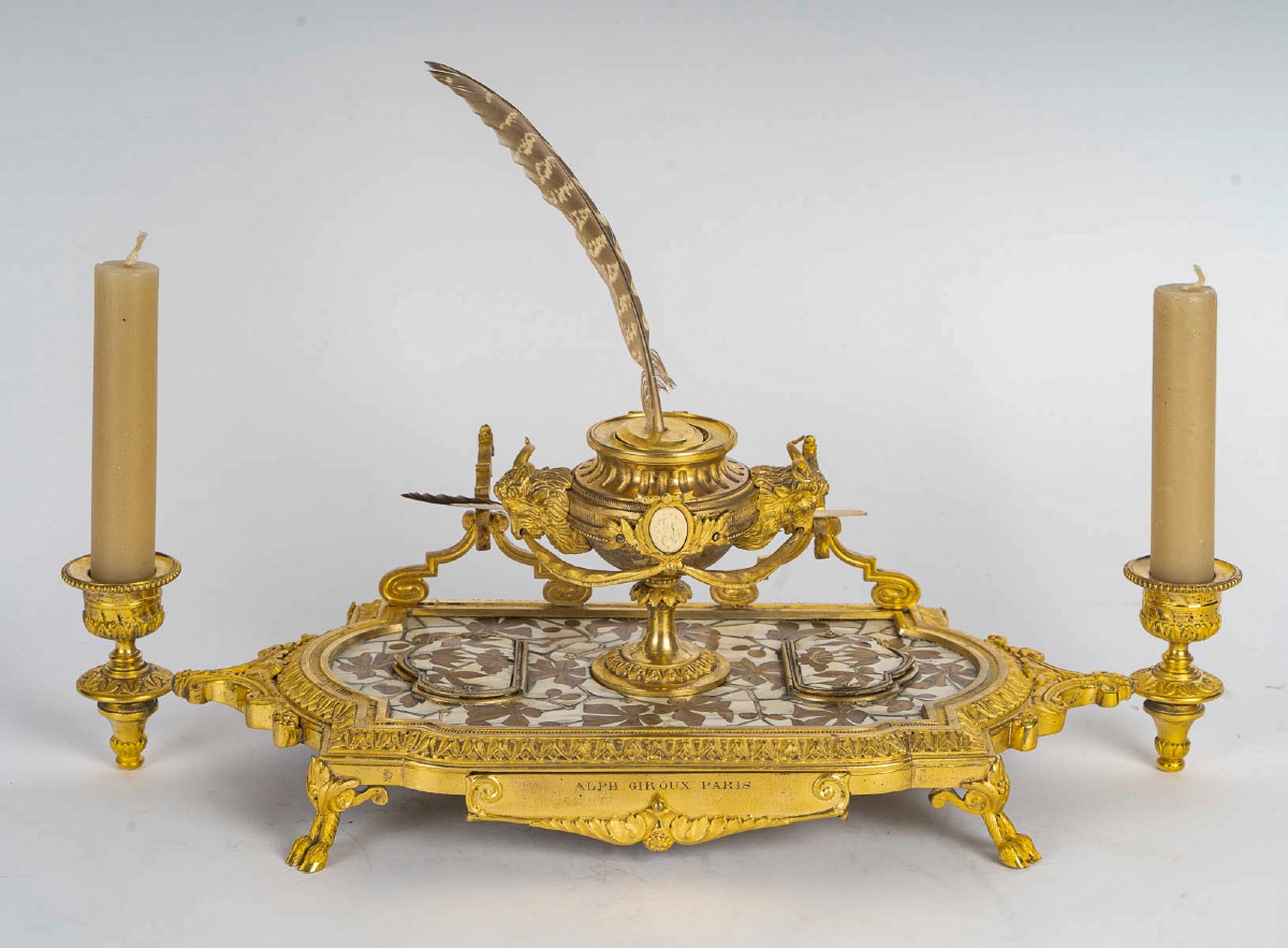 Ferdinand Duvinage (1823–1876) Inkwell, Maison Alphonse Giroux, Circa 1880