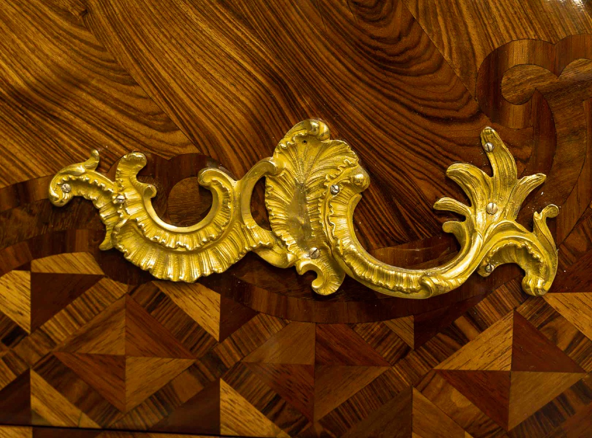 By Gilles Joubert A Marquetry And Gilt-bronze Commode Stamped With The C-crowned Mark, C. 1745-photo-1