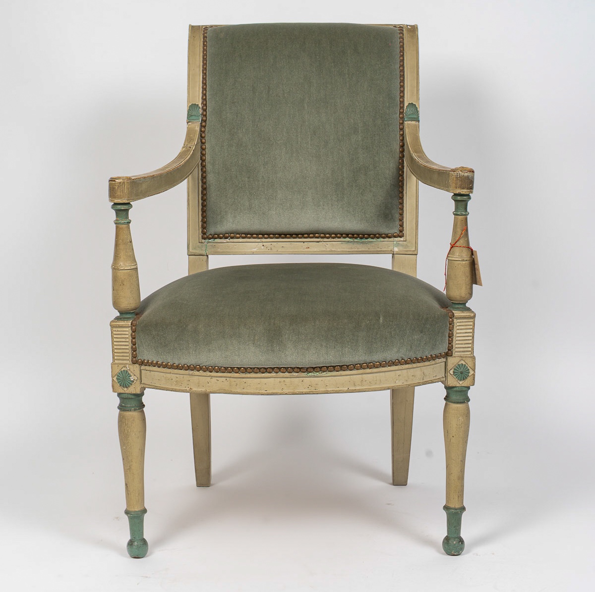 Série de six fauteuils en hêtre laqué d’époque Directoire (1795-1799)-photo-2