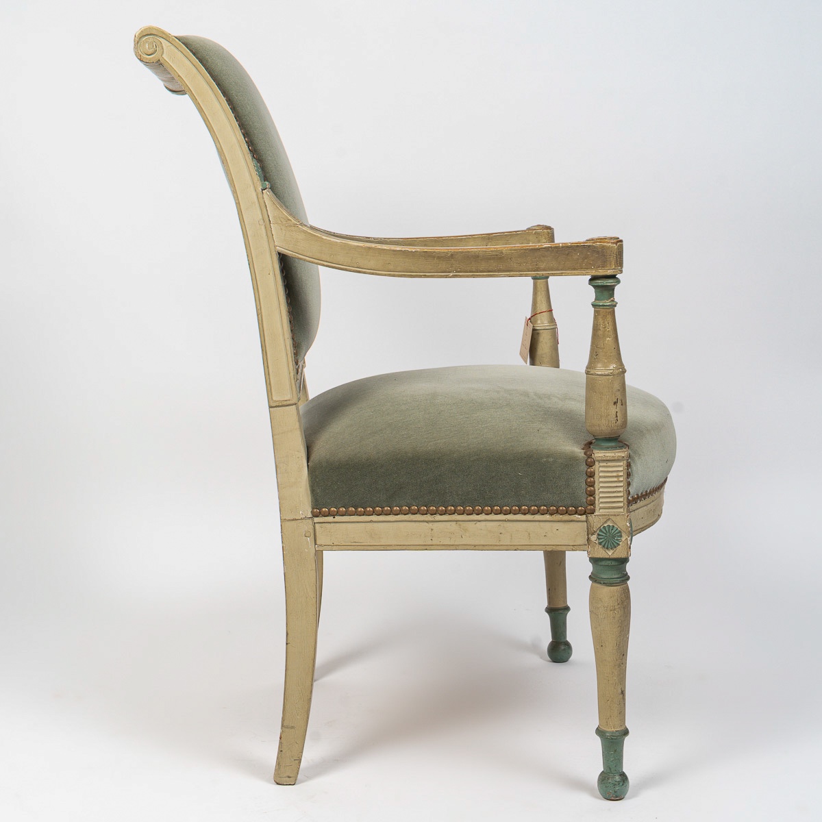 Série de six fauteuils en hêtre laqué d’époque Directoire (1795-1799)-photo-1