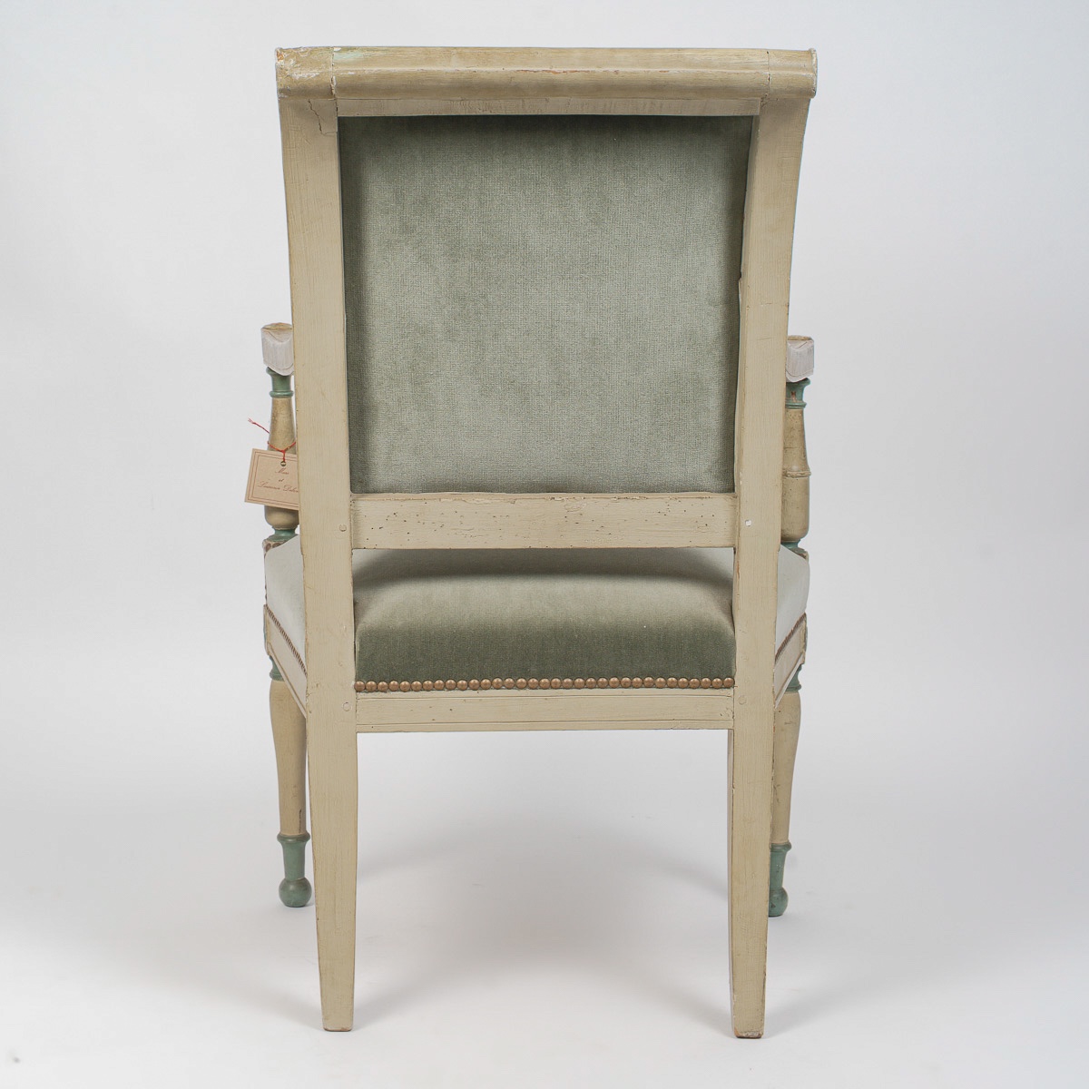 Série de six fauteuils en hêtre laqué d’époque Directoire (1795-1799)-photo-2