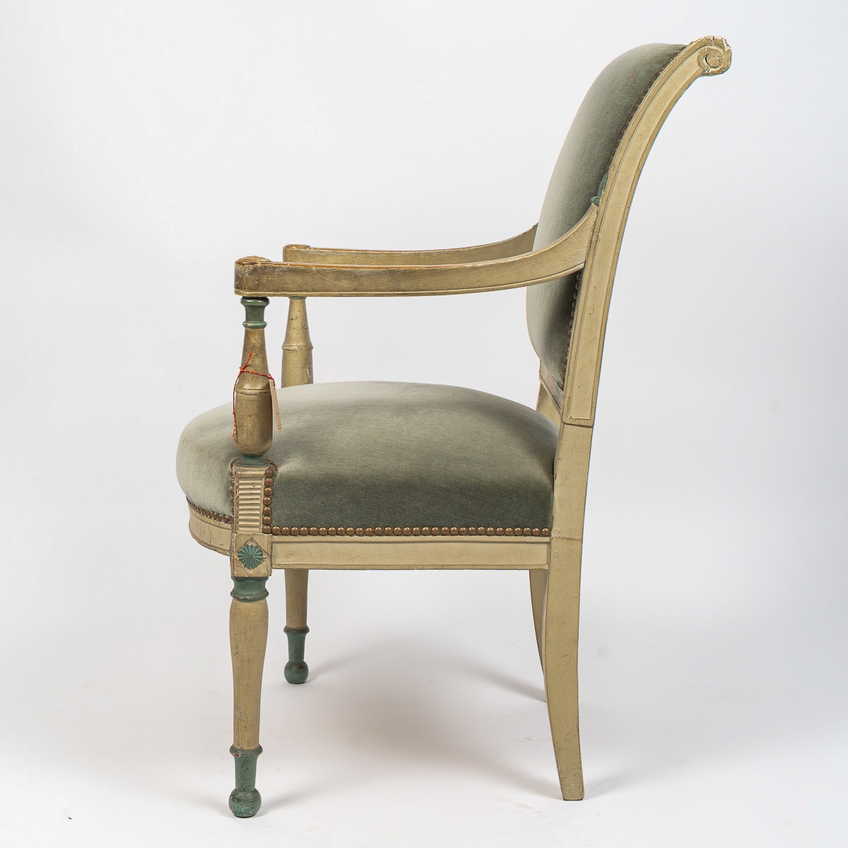 Série de six fauteuils en hêtre laqué d’époque Directoire (1795-1799)-photo-3