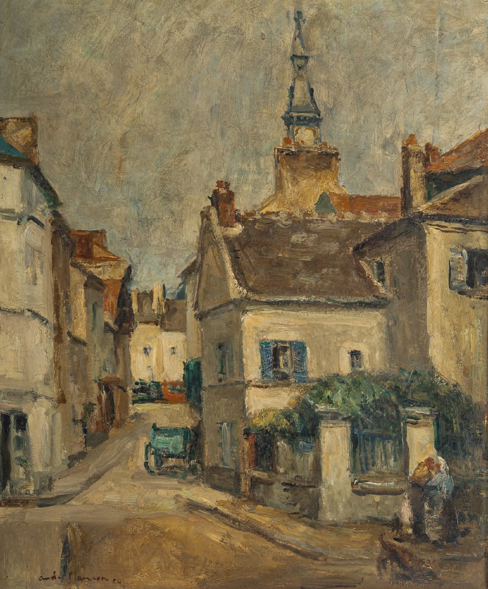 André Planson (1898–1981) – View Of Rue Goury, Oil On Canvas, Dated 1924-photo-2