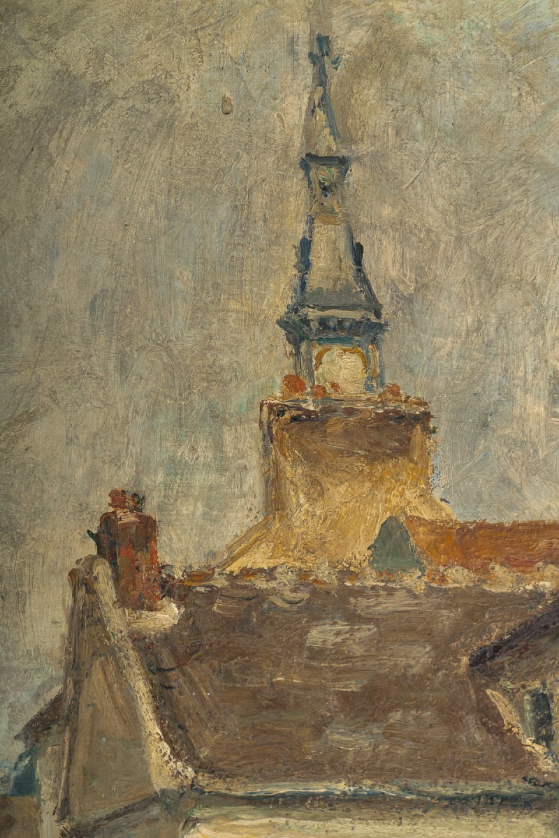 André Planson (1898–1981) – View Of Rue Goury, Oil On Canvas, Dated 1924-photo-3