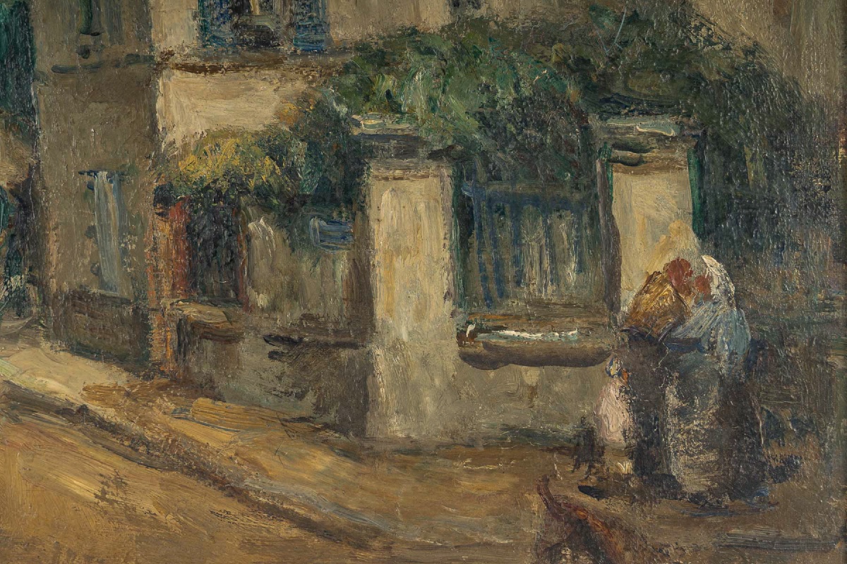 André Planson (1898–1981) – View Of Rue Goury, Oil On Canvas, Dated 1924-photo-1