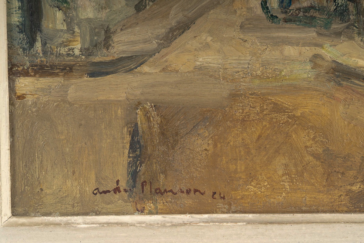 André Planson (1898–1981) – View Of Rue Goury, Oil On Canvas, Dated 1924-photo-3