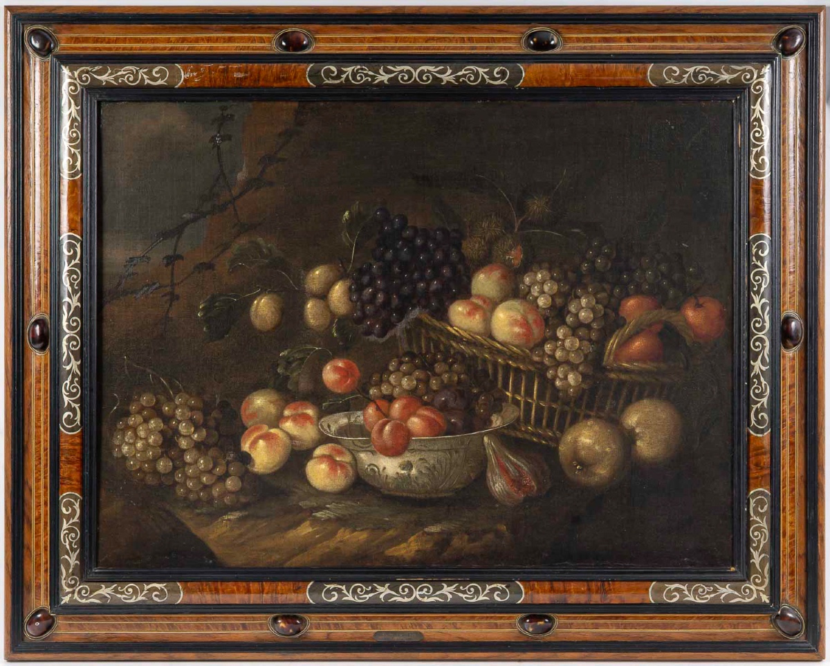 Jan Pauwels Gillemans (1651–1704) Nature morte aux fruits et raisins huile sur toile, vers 1700