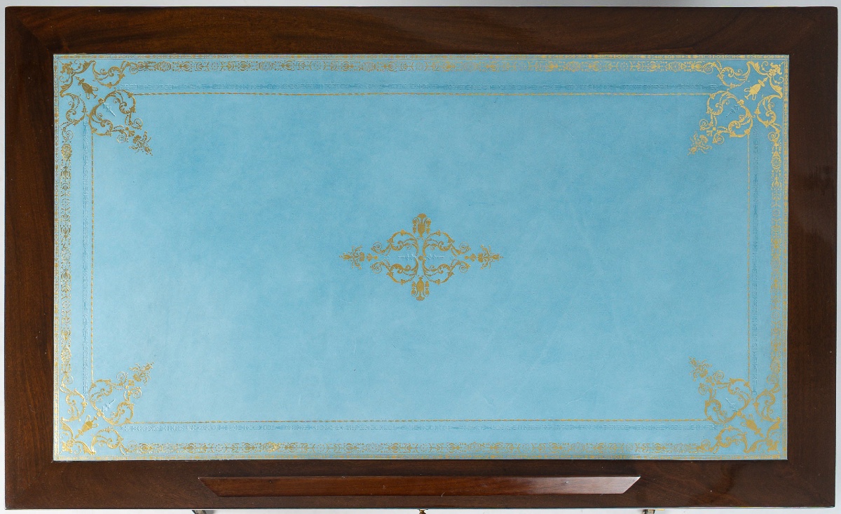 Directoire Period Mahogany And Flamed Cuban Mahogany Tronchin Table, C. 1795-1799-photo-4