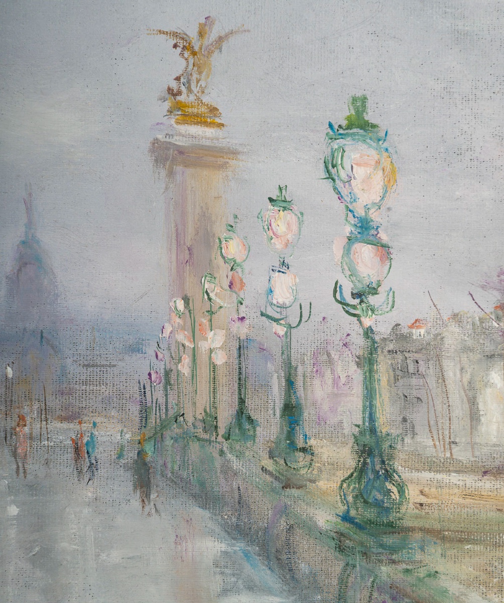 Serge Belloni (1925-2005) - The Alexandre III Bridge Oil On Panel, Circa 1980-photo-2