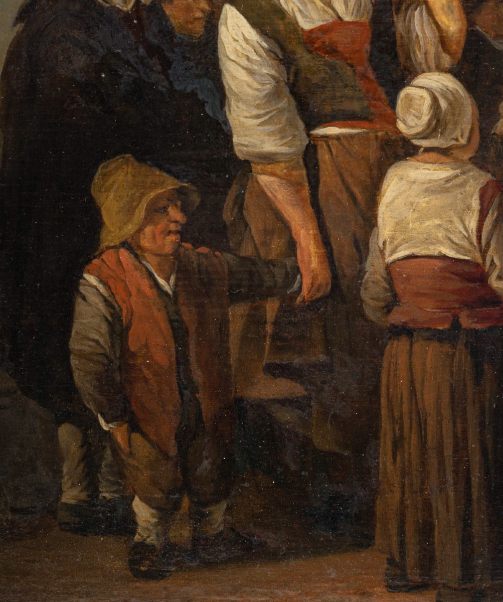 L’arracheur de dents suiveur de Pieter de Bloot, école hollandaise vers 1700-photo-2