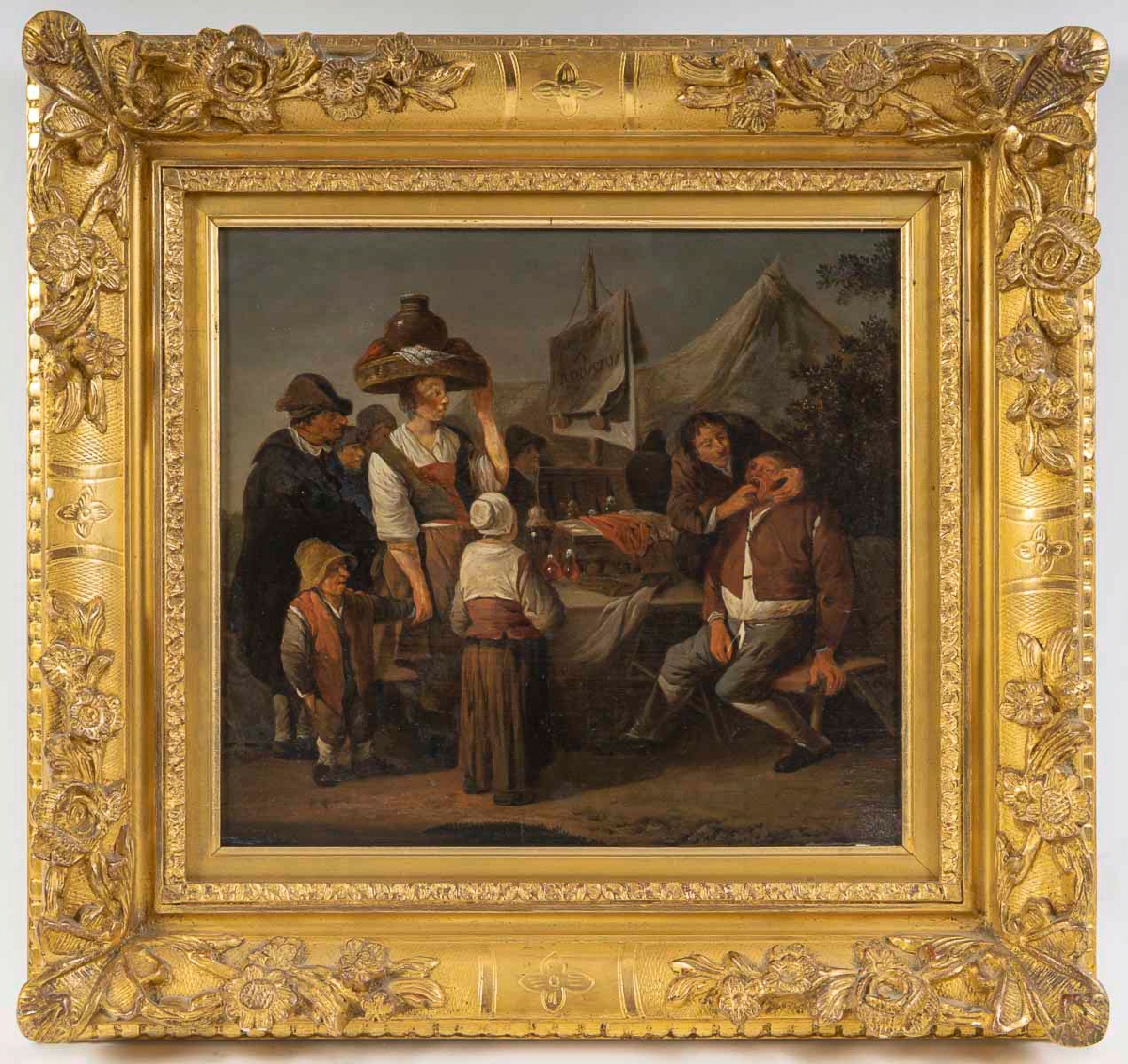 L’arracheur de dents suiveur de Pieter de Bloot, école hollandaise vers 1700