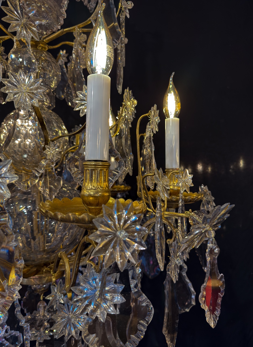 French Louis XVI Period Gilt-bronze And Cut-crystal Chandelier Circa 1770–1780-photo-4