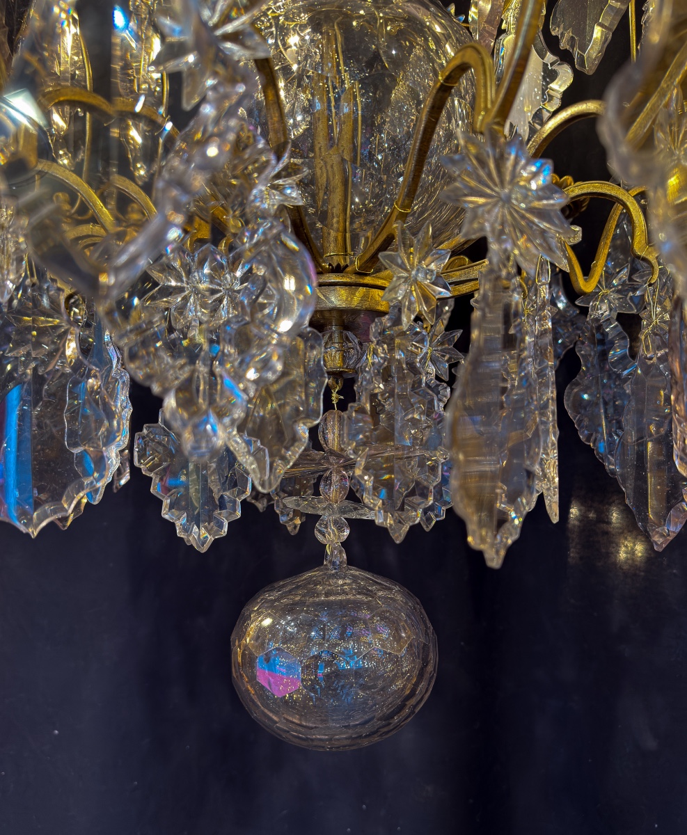 French Louis XVI Period Gilt-bronze And Cut-crystal Chandelier Circa 1770–1780-photo-6