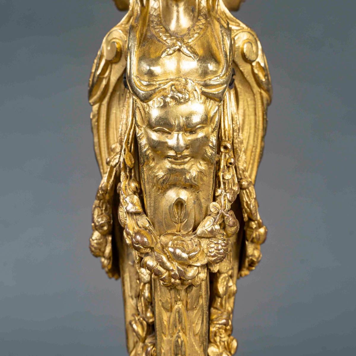 Pair Of Louis XVI Style Gilt Bronze Flambeaux, After Jean-démosthène Dugourc (1749–1825)-photo-1