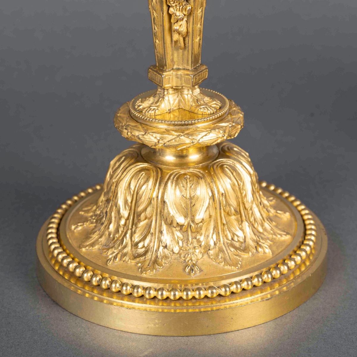 Pair Of Louis XVI Style Gilt Bronze Flambeaux, After Jean-démosthène Dugourc (1749–1825)-photo-6