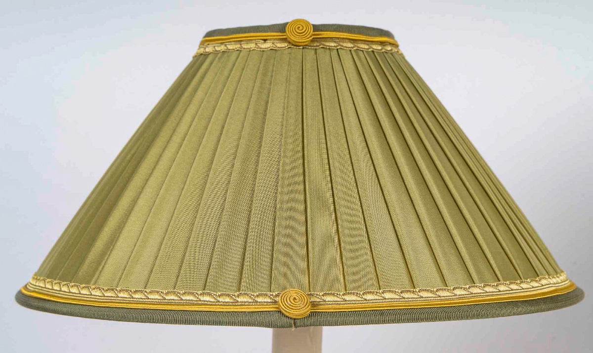 A Pair Of Rocaille-style Gilt Bronze Flambeaux, Mounted As Lamps, Palais Ducal De Nevers-photo-2