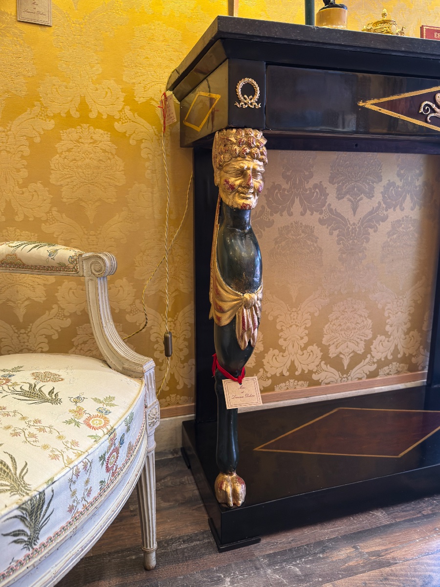 Console Empire à décor de satyres Italie vers 1810-photo-2