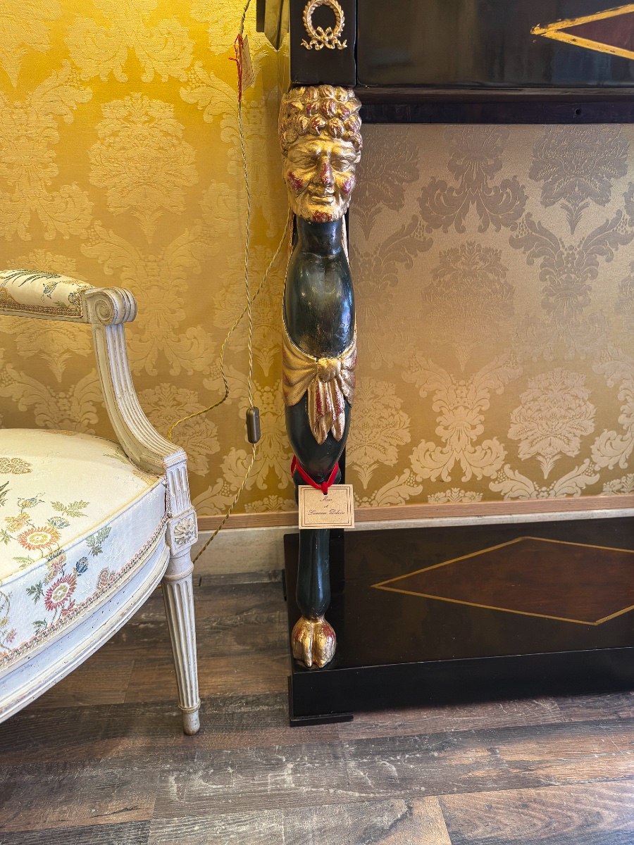 Console Empire à décor de satyres Italie vers 1810-photo-3