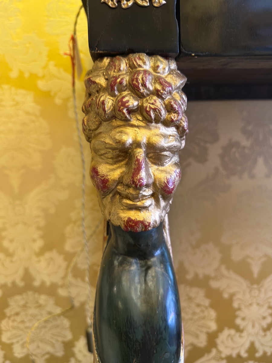 Console Empire à décor de satyres Italie vers 1810-photo-4