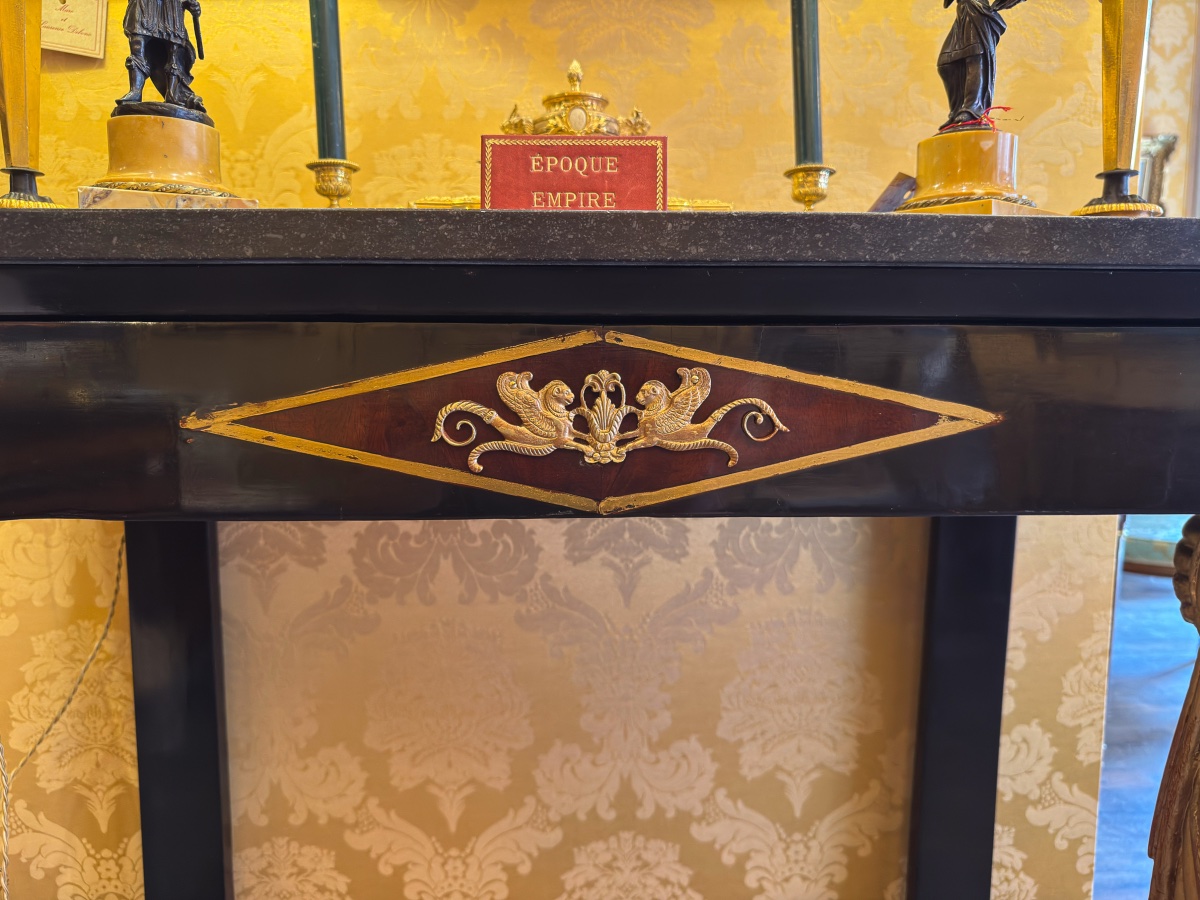 Console Empire à décor de satyres Italie vers 1810-photo-3