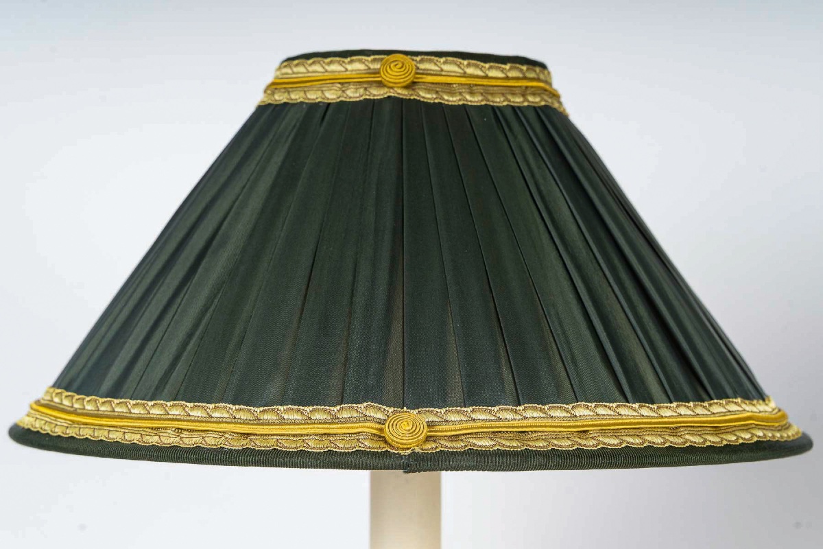 Paire de flambeaux Aux Merveilleuses montée en lampes attribuée à Claude Galle vers 1810-photo-2