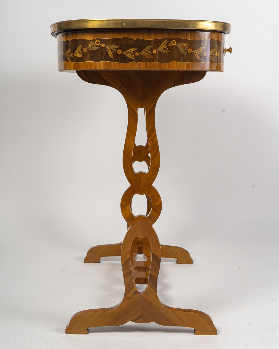 Table écritoire Transition Louis XV-louis XVI En Marqueterie De Chasse Par André-louis Gilbert-photo-4