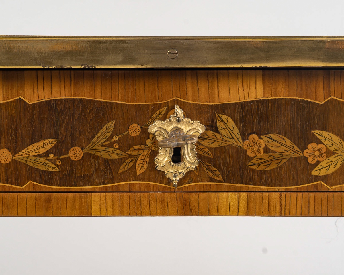 Table écritoire Transition Louis XV-louis XVI En Marqueterie De Chasse Par André-louis Gilbert-photo-2