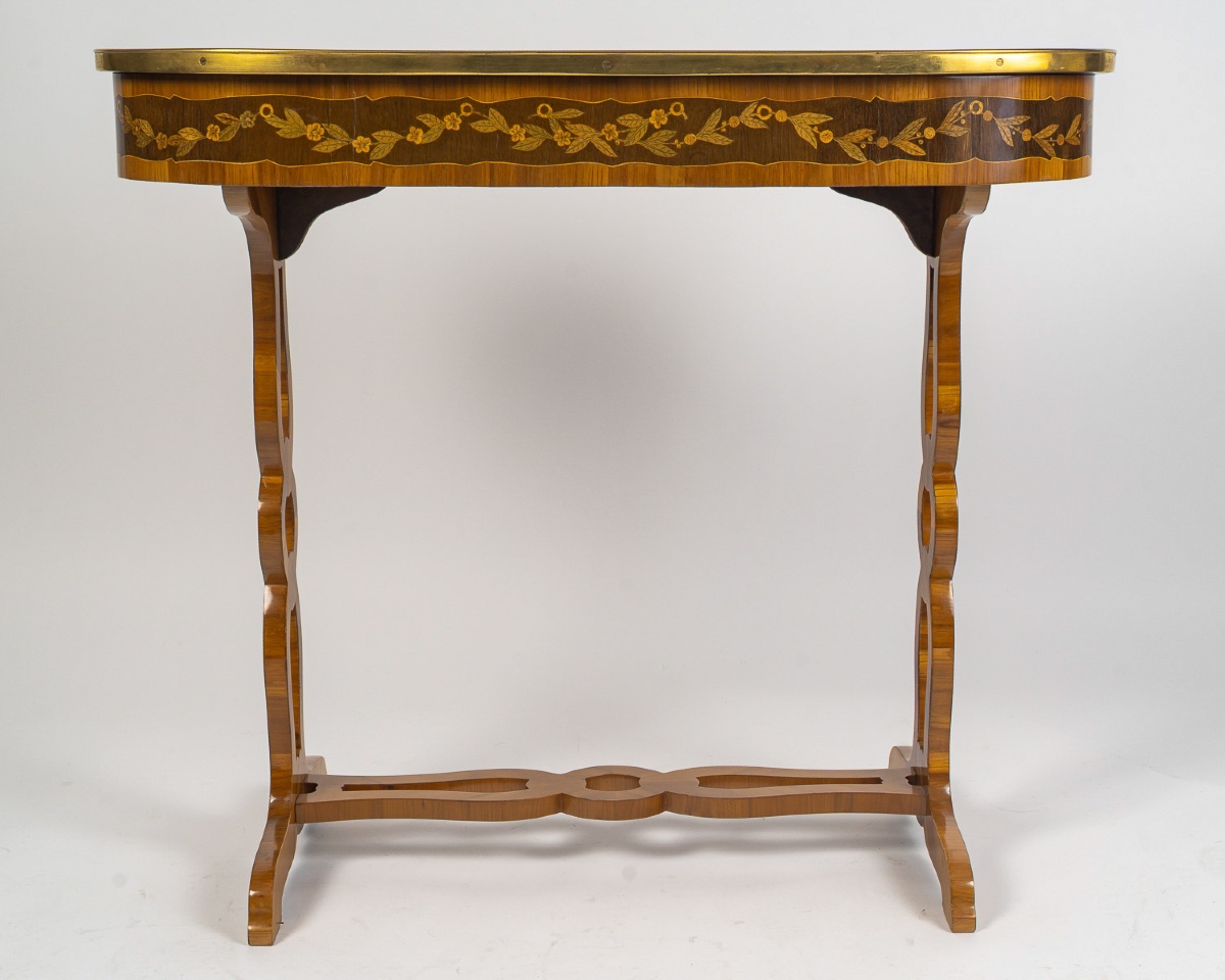 Table écritoire Transition Louis XV-louis XVI En Marqueterie De Chasse Par André-louis Gilbert-photo-8