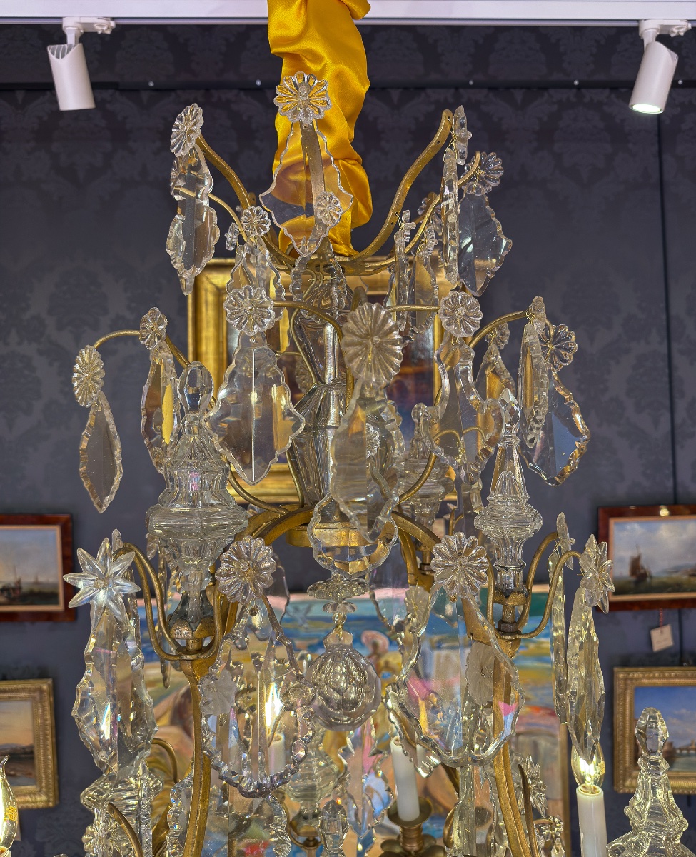 Important Louis XV Period Gilt-bronze And Cut-crystal Chandelier, C. 1760-photo-2