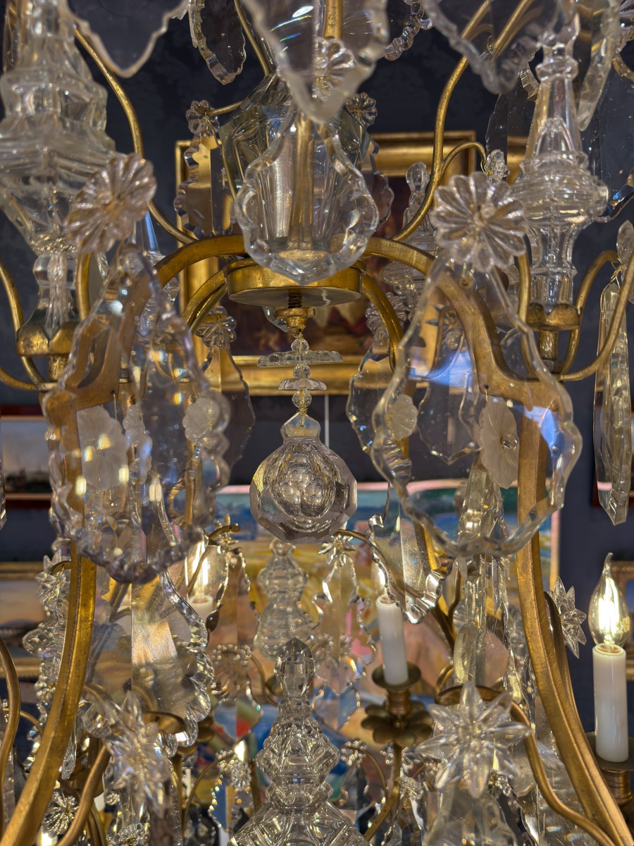 Important Louis XV Period Gilt-bronze And Cut-crystal Chandelier, C. 1760-photo-3