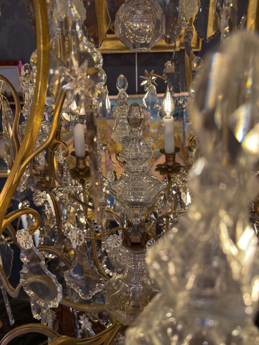 Important Louis XV Period Gilt-bronze And Cut-crystal Chandelier, C. 1760-photo-4