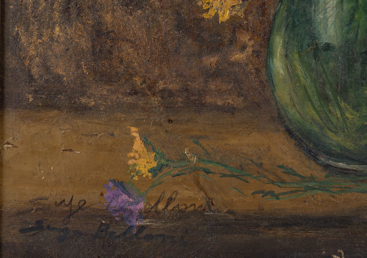 Serge Belloni (1925-2005) - Bouquet de Fleurs des Champs, huile sur toile vers 1970-photo-4