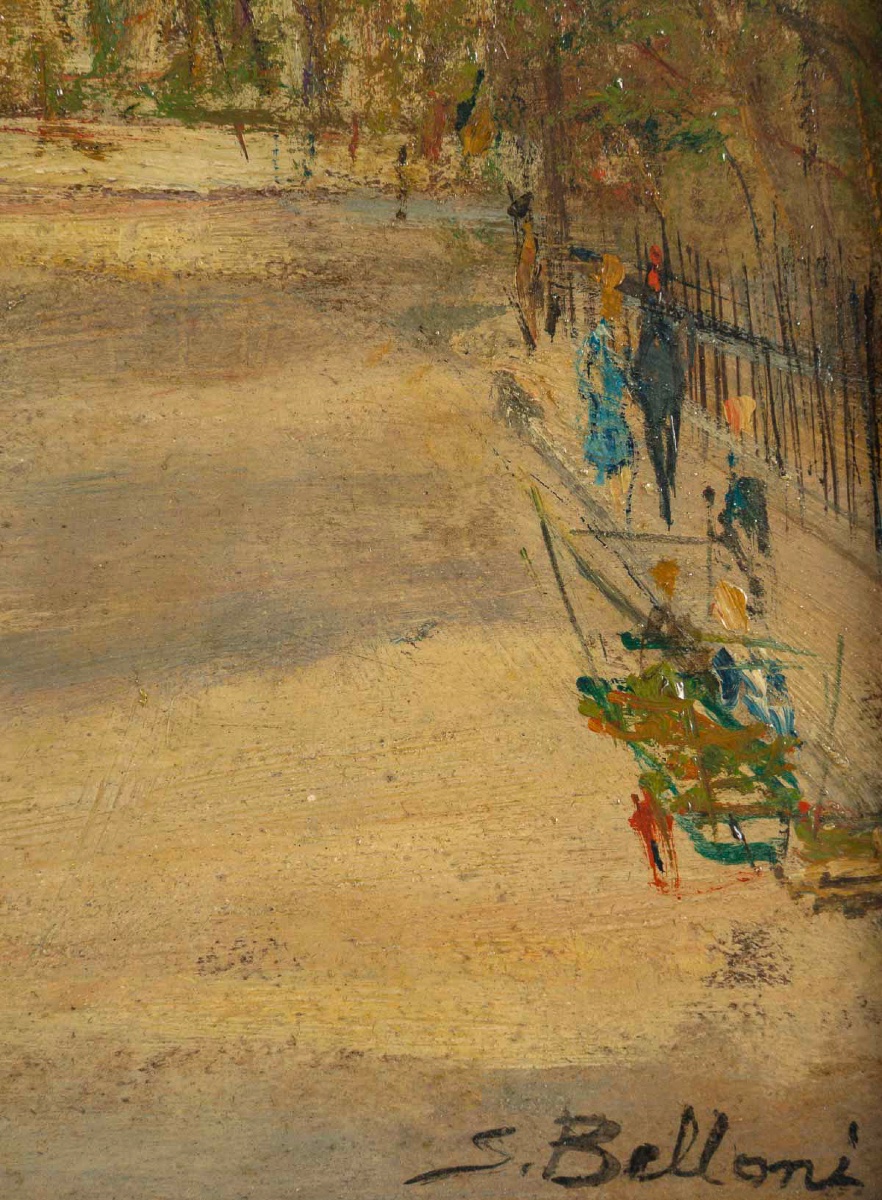 Serge Belloni (1925–2005) Paris View Of Notre-dame Oil On Panel, Circa 1960-photo-2