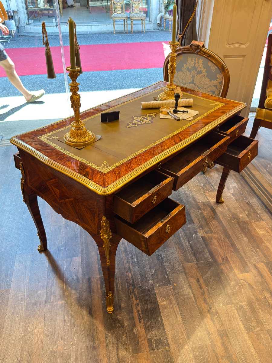 Italian Violetwood Partner’s Or Face To Face Flat Desk, Circa 1750-photo-1