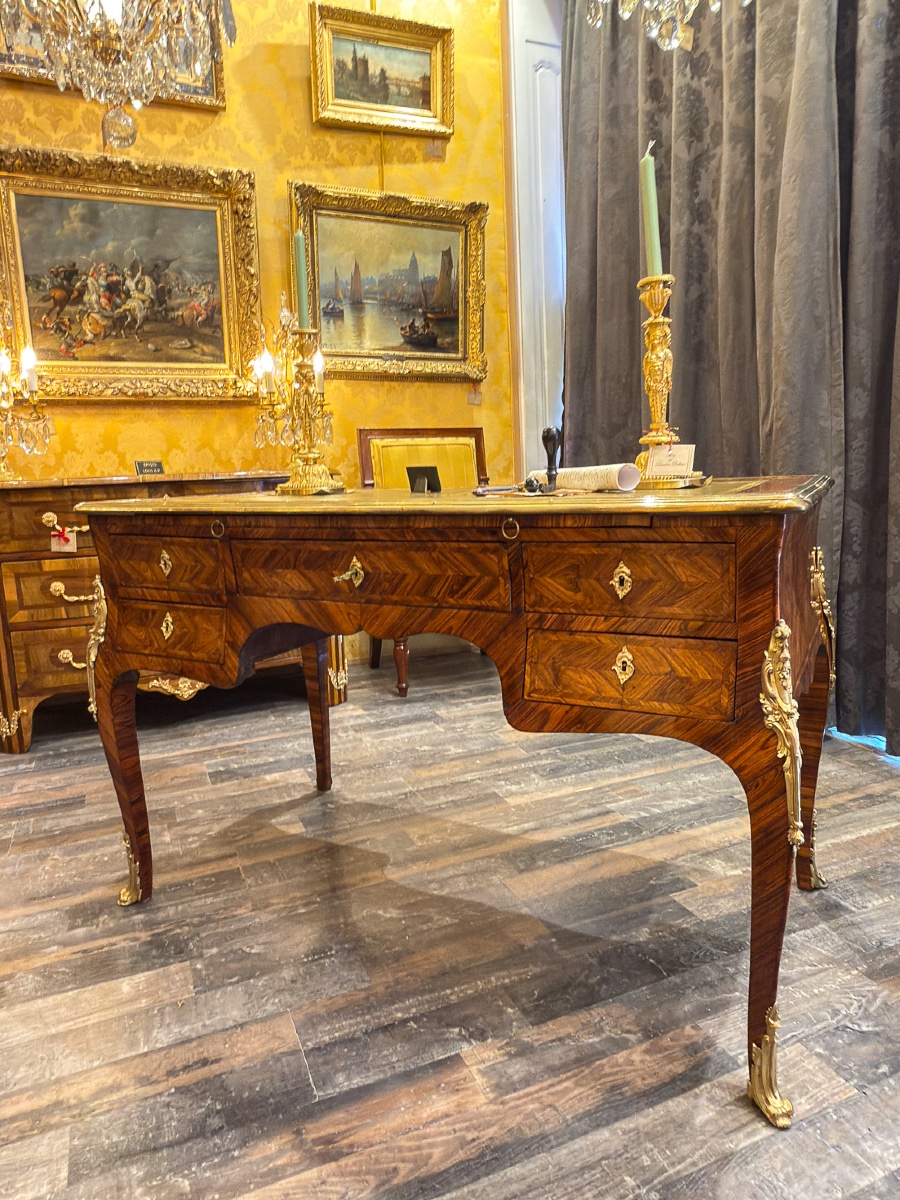 Italian Violetwood Partner’s Or Face To Face Flat Desk, Circa 1750-photo-7