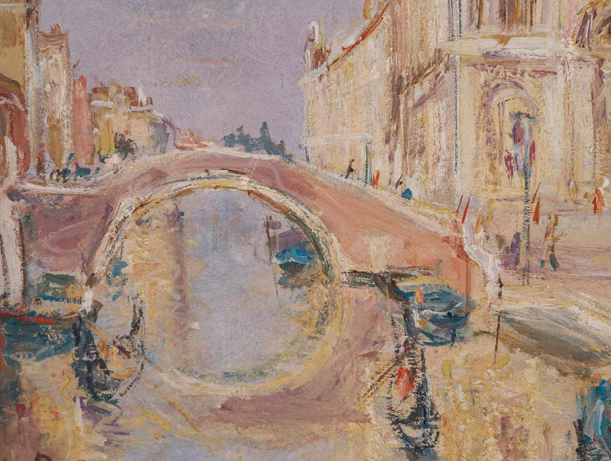 Serge Belloni (1925-2005) - Venice View Of The San Giovanni Hospital Oil On Canvas, Circa 1991-photo-3