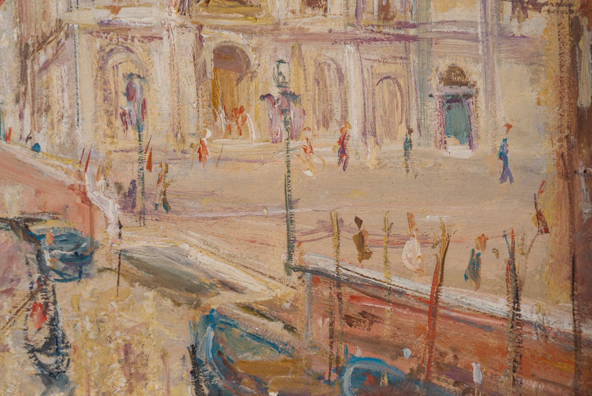 Serge Belloni (1925-2005) - Venice View Of The San Giovanni Hospital Oil On Canvas, Circa 1991-photo-1