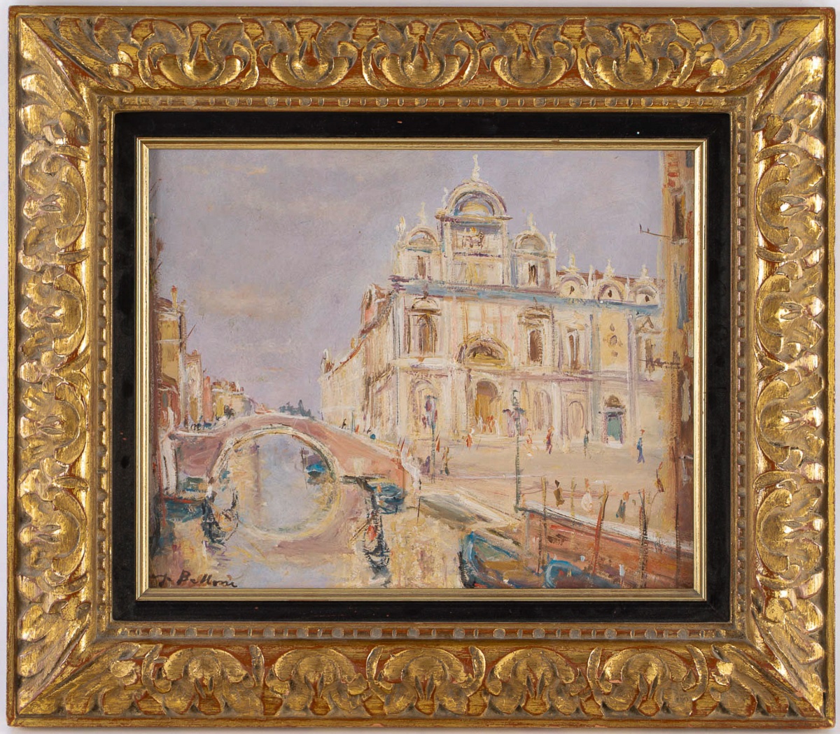 Serge Belloni (1925-2005) - Venice View Of The San Giovanni Hospital Oil On Canvas, Circa 1991