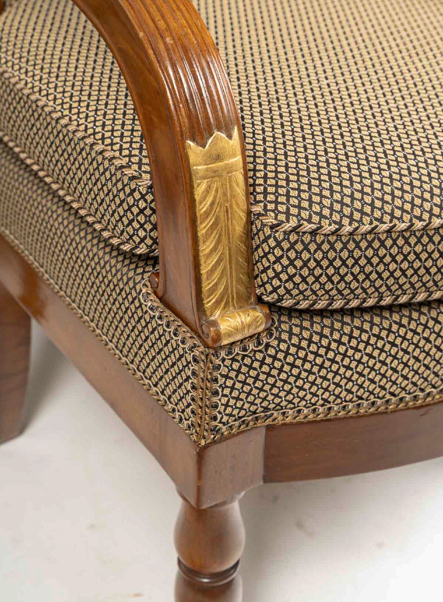 François Honoré Jacob (1770-1841) Suite de Quatre grands fauteuils en acajou d’époque Empire-photo-2
