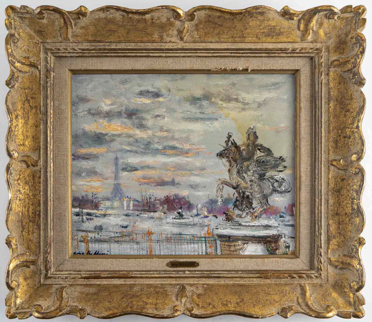 Serge Belloni (1925-2005) - La Place De La Concorde Oil On Canvas, Circa 1973