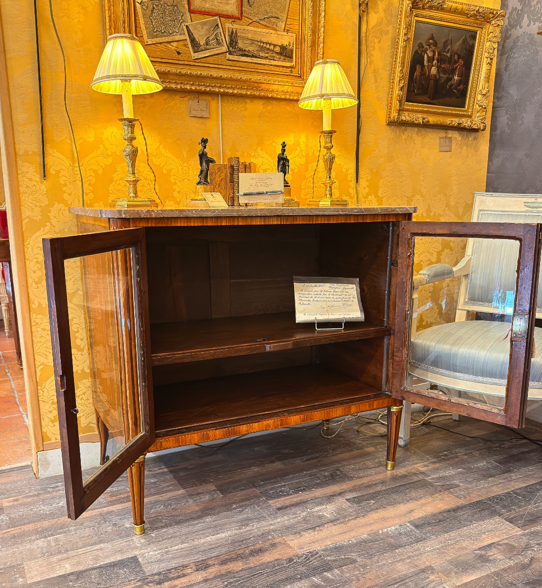 Bibliothèque basse d'époque Louis XVI, provenance Villa Monte-Cristo d'Alexandre Dumas fils-photo-2