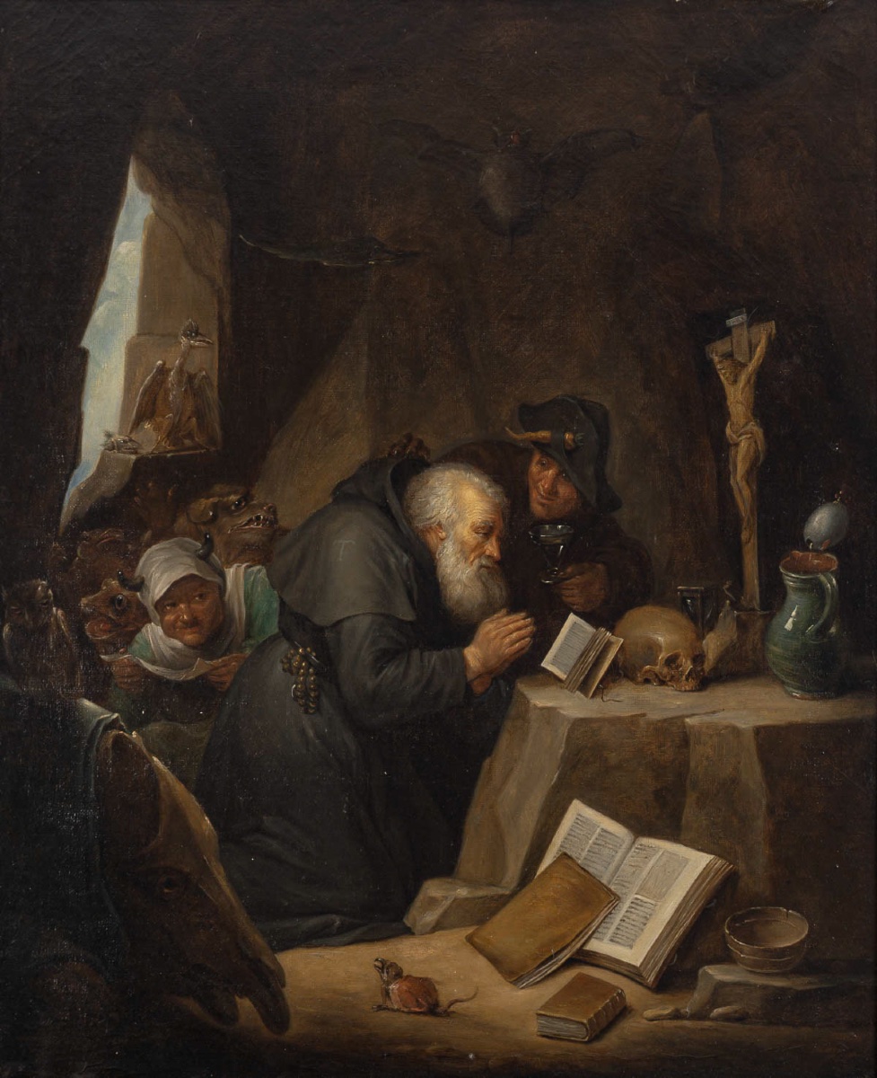The Temptation Of Saint Anthony, After David Teniers The Younger, French School, 19th Century-photo-2