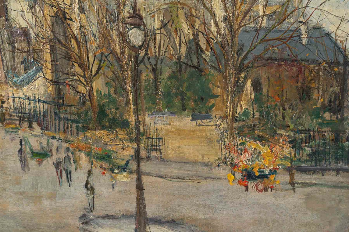 Serge Belloni (1925-2005) L’Eglise Saint-Medard Huile sur panneau vers 1961-photo-3