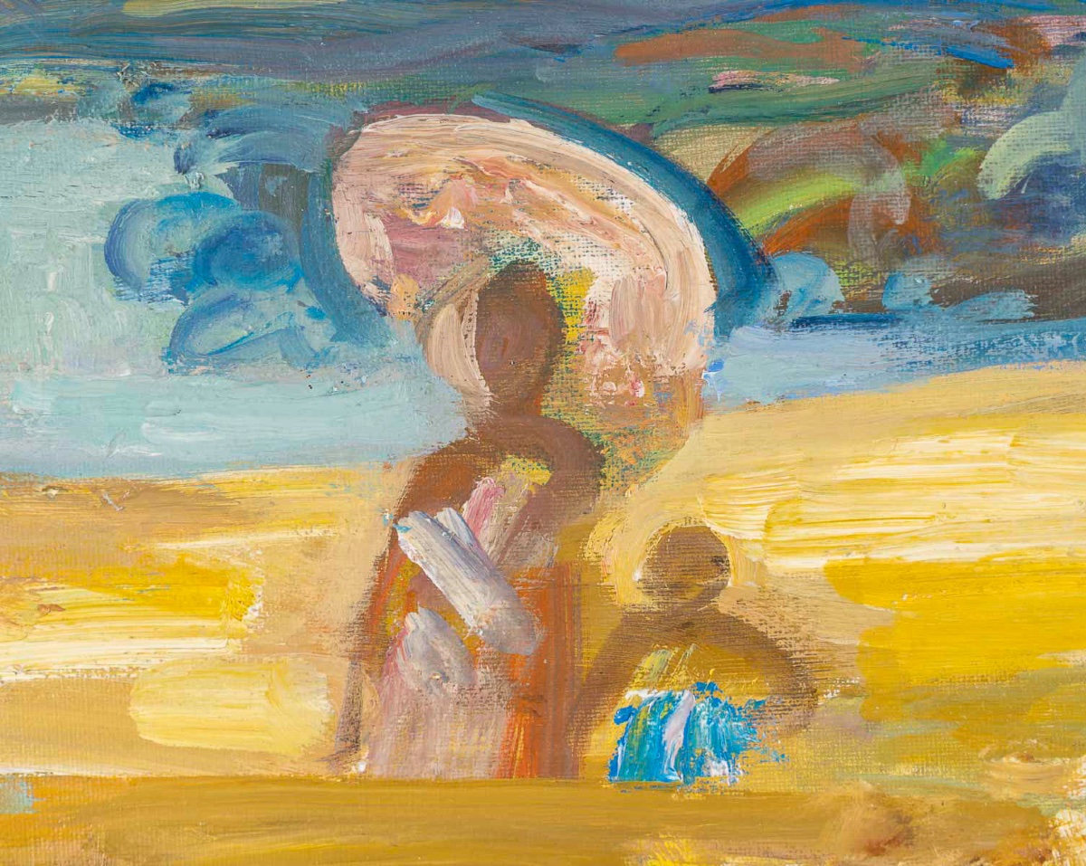 André Planson (1898–1981) Reclining Nude In A Wheat Field, Oil On Canvas-photo-4