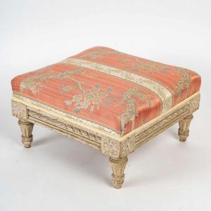Louis XVI Style Square Lacquered Wood Footstools Circa 1880