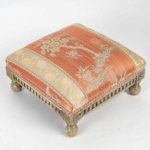 Louis XVI Style Square Lacquered Wood Footstools Circa 1900