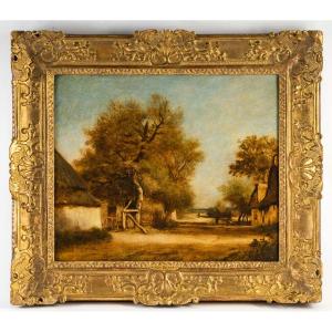 Jules Dupré (1811-1889) Paysage De L’isle Adam Huile Sur Toile Vers 1860