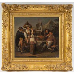 L’arracheur de dents suiveur de Pieter de Bloot, école hollandaise vers 1700