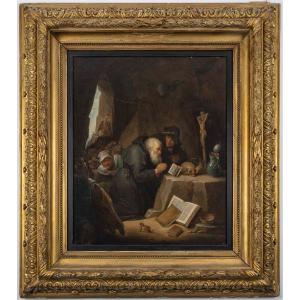 La Tentation de saint Antoine, d'après David Teniers le Jeune, école française du XIXe siècle