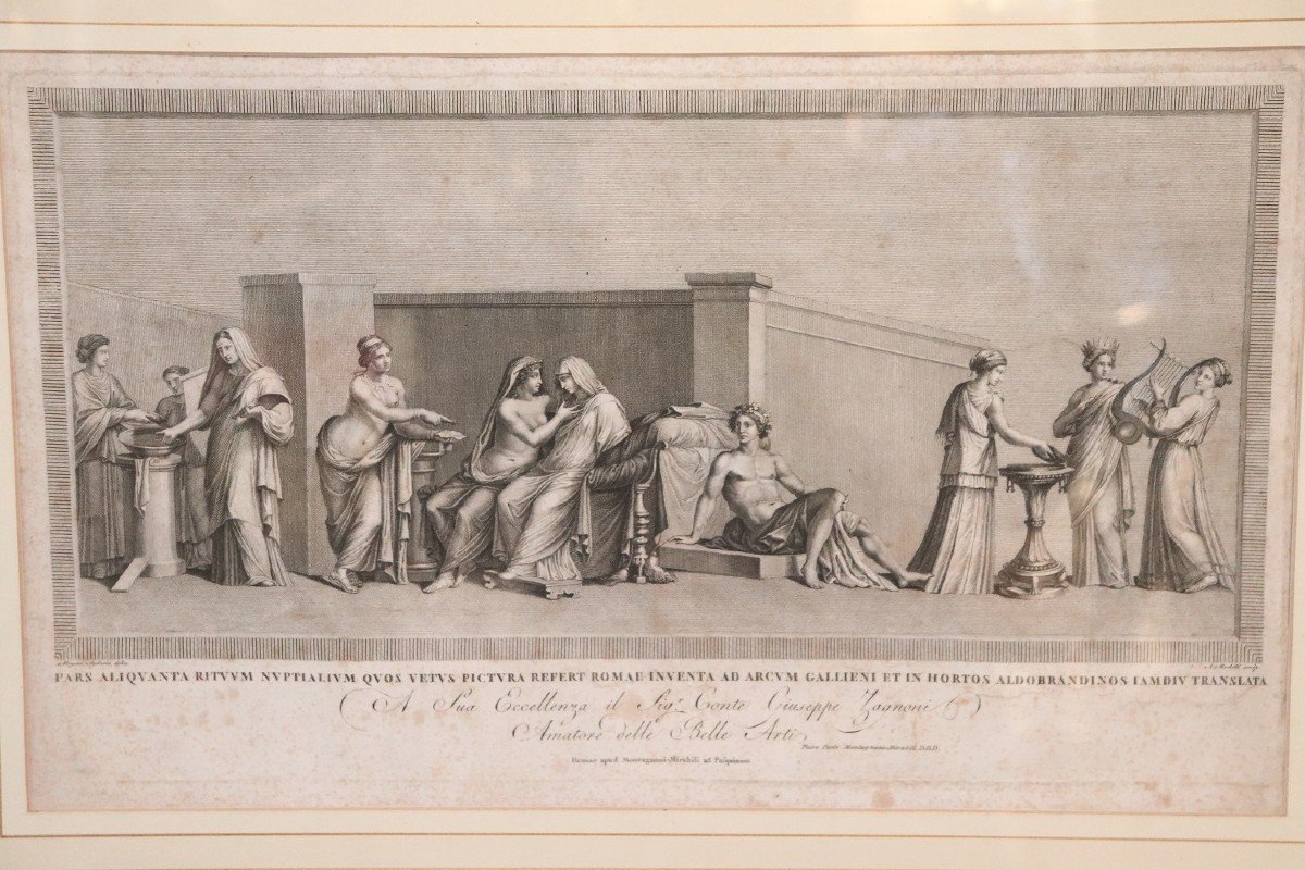 Alessandro Mochetti, Scène Figurative, Eau-forte, 18ème Siècle-photo-2